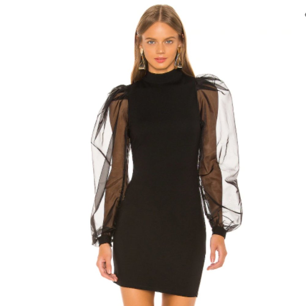 NBD Bao Dress Black XS Revolve
